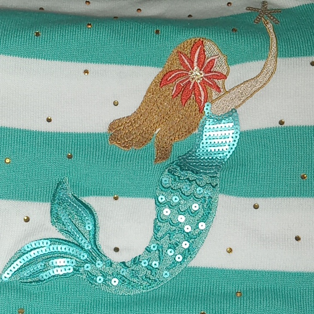 G/C.  Ladies Mermaid striped top size medium - Picture 4 of 9